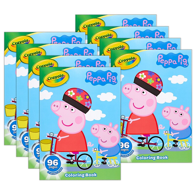 Crayola Peppa Pig Coloring Book, 96 Pages, 8/Bundle (BIN042643-8) image 1