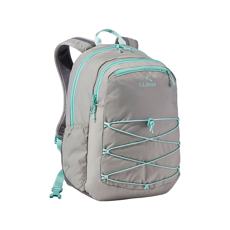 L.L.Bean Comfort Carry Laptop Backpack, Medium Size, Mineral Gray/Fresh Mint (1000135598) image 1
