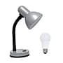 Simple Designs Basic LED Desk Lamp, 14.25", Silver (LD1003-SLV-LB)~#|#~8BFE379A-0ED4-443D-A2B86E5C58DC8D46_sc7