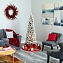 Nearly Natural 6-ft Flocked Pencil Artificial Christmas Tree with 300 Clear Lights and 438 Bendable Branches (T1906)~#|#~8C04BE43-CA17-45D9-927F3E4C81D93682_sc7