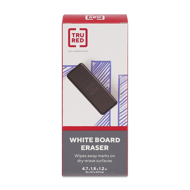 TRU RED Durable Dry Erase Eraser, Black (TR13612-CC) image 1