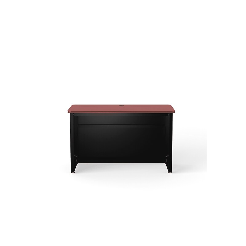 VersaDesk 48"W Enclosed Versa Classroom Desk, Cherry/Black (CD4824-BC) image 1