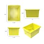 Storex Polypropylene/PP 4 Gallon Classroom Storage Bin, 7.9" x 11.3" x 13.6", Yellow, 3/Bundle (STX61453U06C-3)~#|#~8C0FB55E-E36F-46E5-9428110905927569_sc7