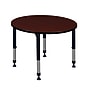 Regency 42" Round Activity Table, Height Adjustable, Mahogany (TB42RNDMHAPBK)~#|#~8C1141E5-A297-4F12-8E997E9E8845C7AB_sc7