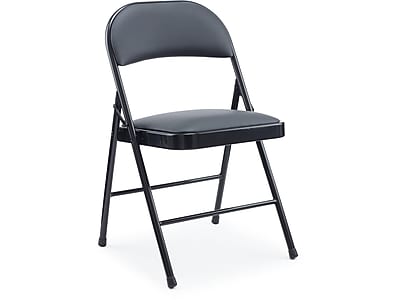 Staples Folding & Stacking Chair, Faux Leather Simolary simolary.com