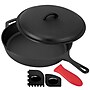 MegaChef Cast Iron 12" Skillet with Lid (935121255M)~#|#~8C1B726E-69F8-4D57-AFB62754A92C1CD1_sc7