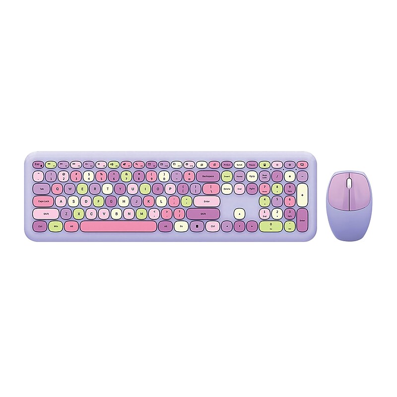 SaharaCase Wireless Keyboard and Mouse Combo, Lavender Mint Fusion (KB5) image 1