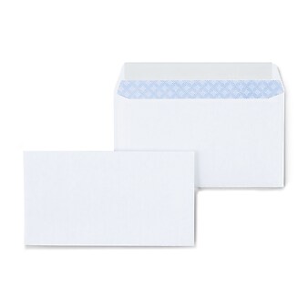 Simply Self Seal Security Tinted #6 Business Envelopes, 3 5/8" x 6 1/2", White, 50/Box (862999)