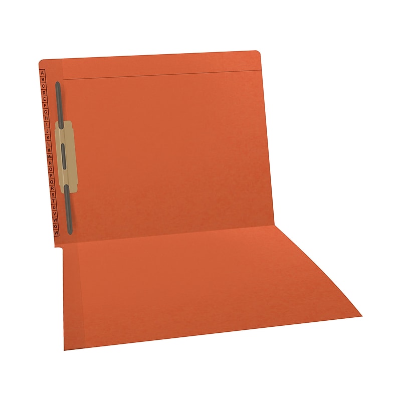 Medical Arts Press Reinforced Classification Folder, 1 3/8" Expansion, Letter Size, Orange, 50/Box (53061OE) image 1