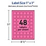 Avery Laser/Inkjet Square Multipurpose Labels, 1" x 1", Bright Pink, 3840/Box (94103)~#|#~8C2680F9-F922-437D-9ECDD1B80BBC0271_sc7