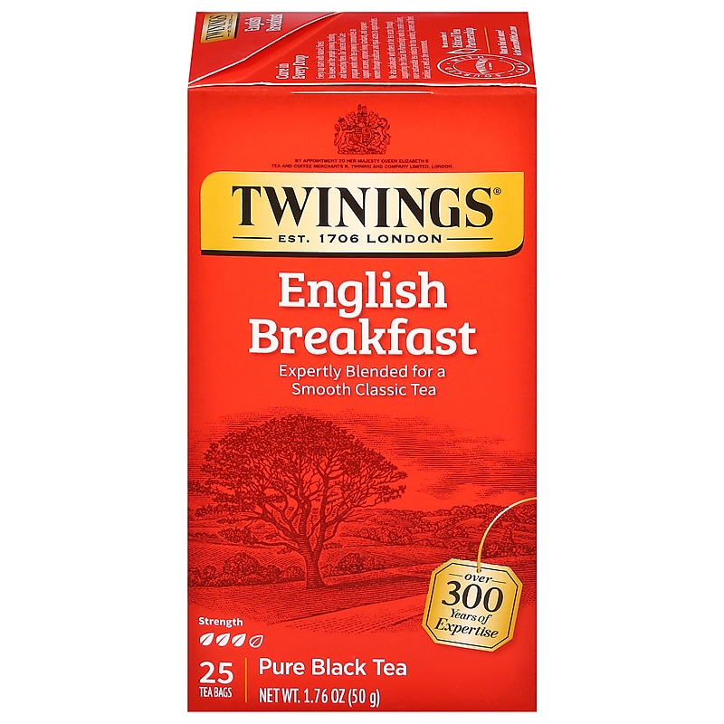 Twinings English Breakfast Tea Bags, 25/Box (TNA51726) image 1