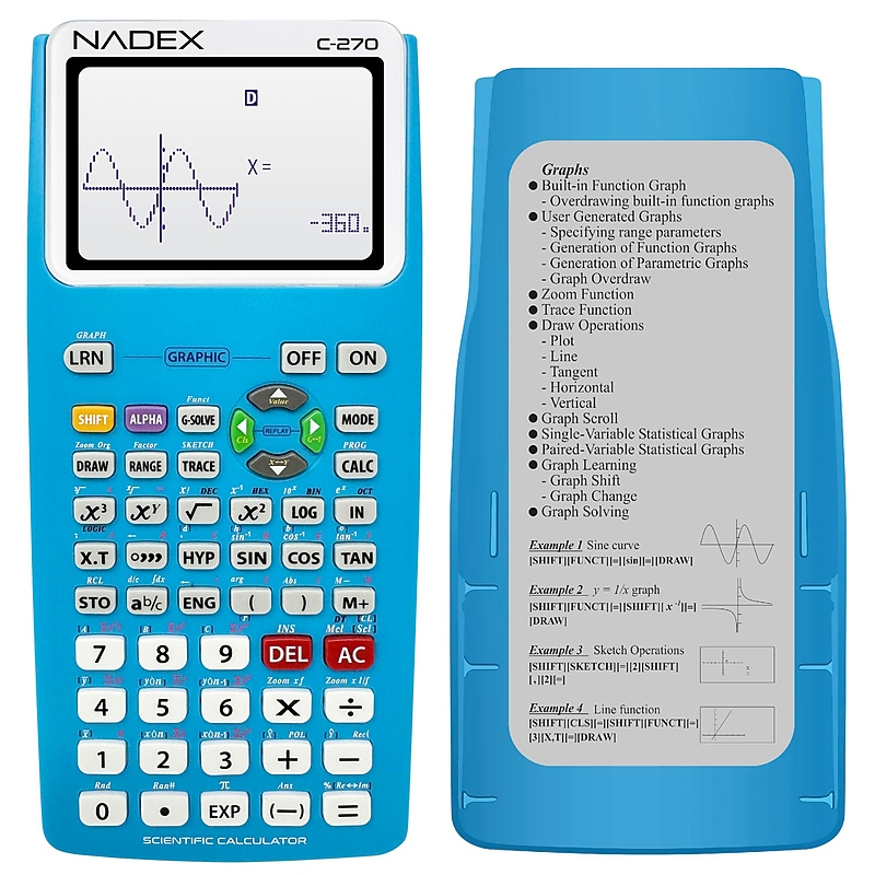 Nadex Coins C-270 12-Digit Battery Powered Scientific Calculator, Blue (NWHNXTE1943) image 1