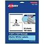 Avery TrueBlock Laser/Inkjet Rectangle Multipurpose Labels, 4.75" x 7.75", White, 100/Box (94255)~#|#~8C301EF9-9880-4151-ABE34CB6F482BFEC_sc7