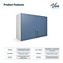 Viva Comfort 24'' H x 36" L Wood Wall-Mounted Medical Cabinet, 2-Doors, Blueberry (902WALL36GRYBL)~#|#~8C35E74A-7704-4D5A-A14ABB5C8D20AA49_sc7