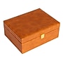 Household Essentials Jewelry Organizer Box with Clasp Closure, Caramel (HE1179)~#|#~8C390C7A-D7C7-4FE7-8415F1A2ED79CB1E_sc7