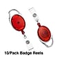 Staples Carabiner Name Badge Reels, 30" Retractable Cord Length, Metal, Red, 10/Pack (51914)~#|#~8C39CA54-74BE-4596-803405BE3F52E056_sc7