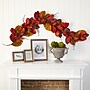 Nearly Natural 6' Autumn Magnolia Leaf with Berries Artificial Garland (4495)~#|#~8C3C47C6-4DD0-4155-A534300957DB3EDC_sc7