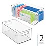 iDESIGN Medium Stackable Plastic Storage Bin, Clear, 2/Pack (29014M2)~#|#~8C47659D-7094-40D3-B30B22851CA49CC8_sc7