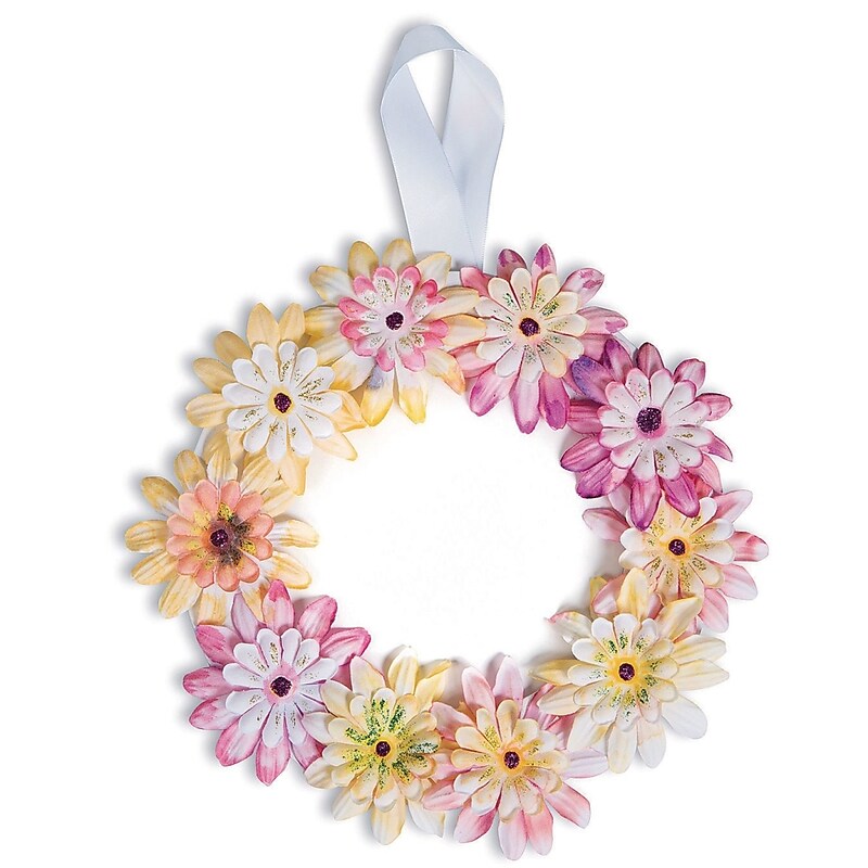 S&S Worldwide Flower Wreath Craft Kit, 12/Pack (GP3302) image 1