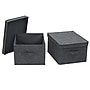 Household Essentials Large Stackable Folding Fabric Storage Bin, 8" x 12"x 15", 24.93 Qt., Gray, 2/Pack (7513-1)~#|#~8C4946DF-64B4-4D1F-B8C718DBB10976B0_sc7