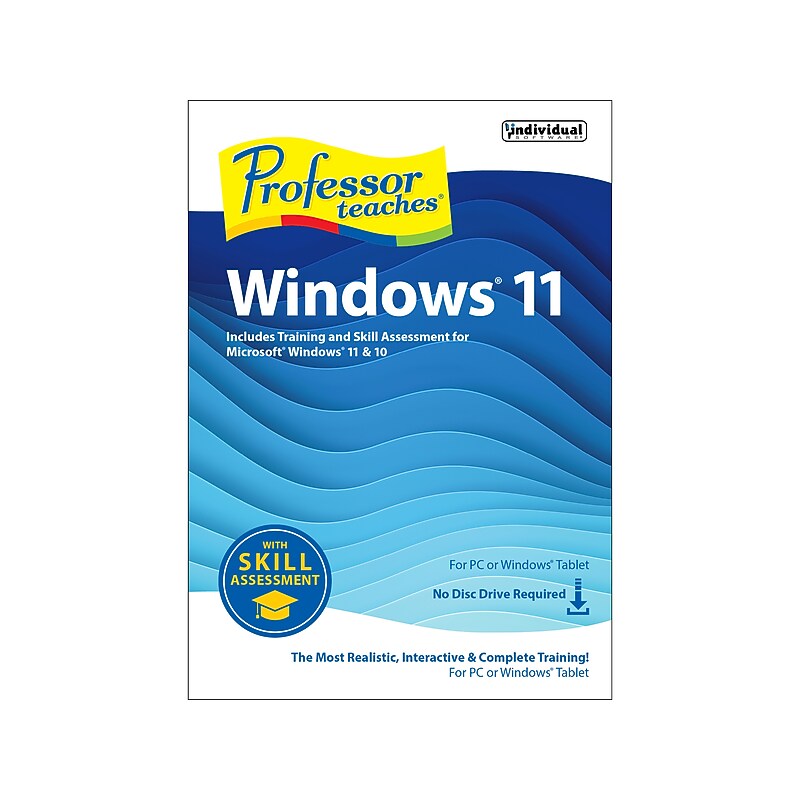 Individual Software Professor Teaches Windows 11 With Skill Assessment for 1 User, Windows, Download (IND945800V064) image 1