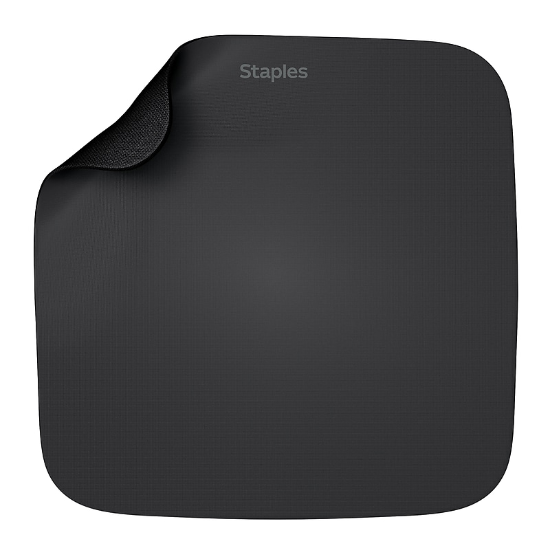Staples TECH Ultrathin Non-Skid Mouse Pad, Black (23941) image 1