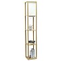 Simple Designs Etagere Organizer 62.5" Floor Lamp with Rectangular Shade, Tan (LF1037-TAN-CCLB)~#|#~8C521B27-6CE4-4DD1-ADFDC94EAA81E317_sc7