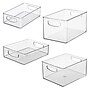 iDESIGN Medium Stackable Plastic Storage Bin, Clear (95569N)~#|#~8C56DBAD-3647-4D46-8183F239CCF56657_sc7