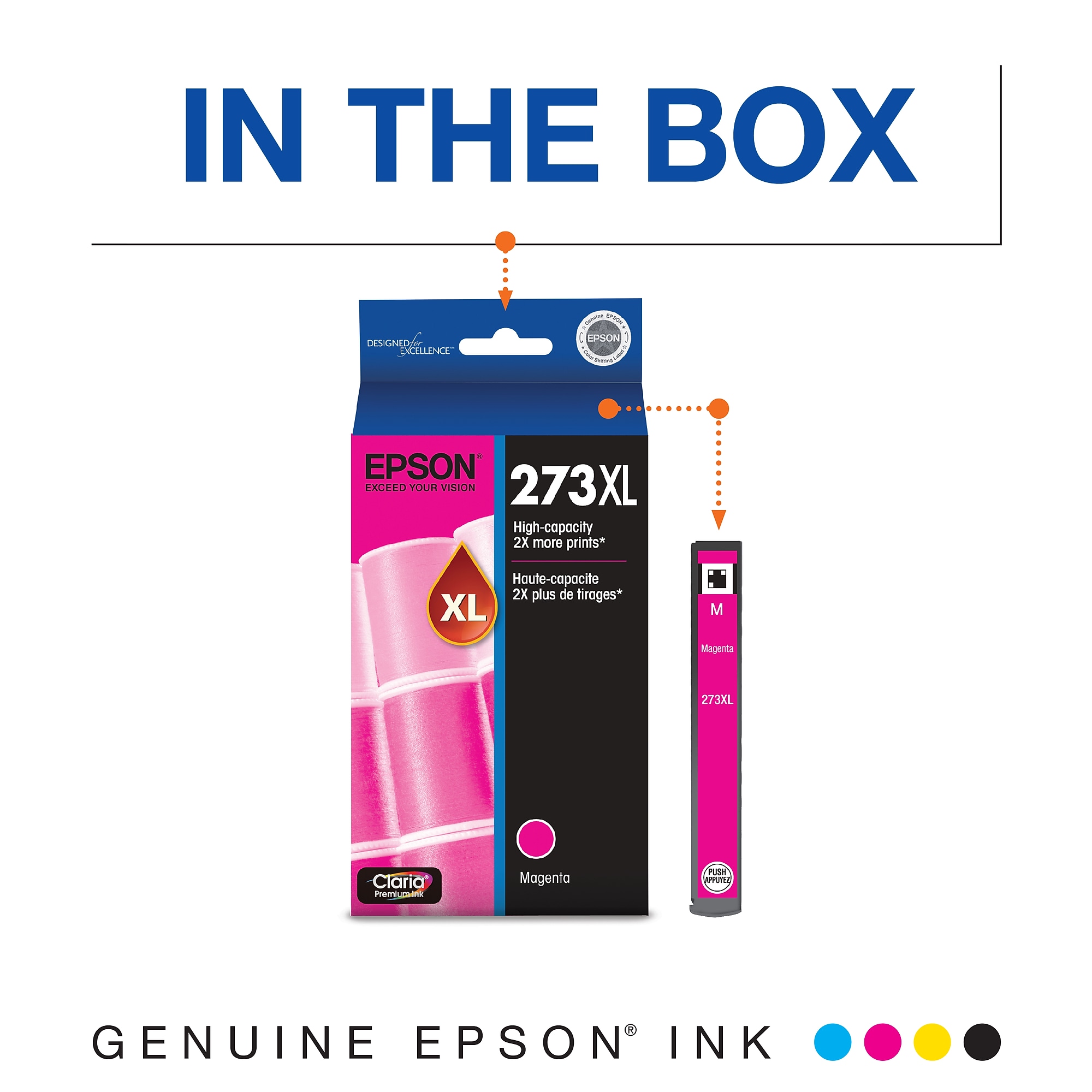 Epson T273XL Magenta High Yield Ink Cartridge (T273XL320-S) Sansujyuku sansujyuku.com