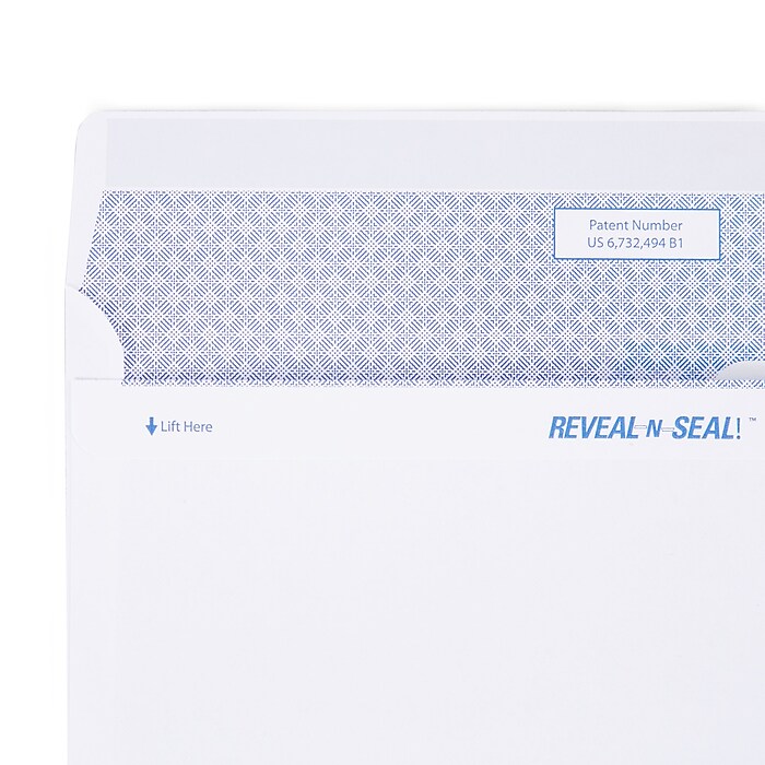 #9 Self Seal Security Envelopes - 3 7/8 X 8 7/8, No Window, 24lb Paper, Tinted White For Business Invoices & Mailings