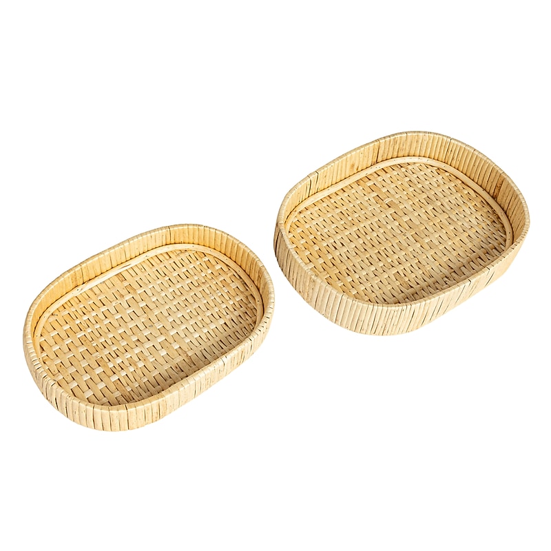 Household Essentials Handwoven Willow Nestable Oval Trays (HE1234) image 1