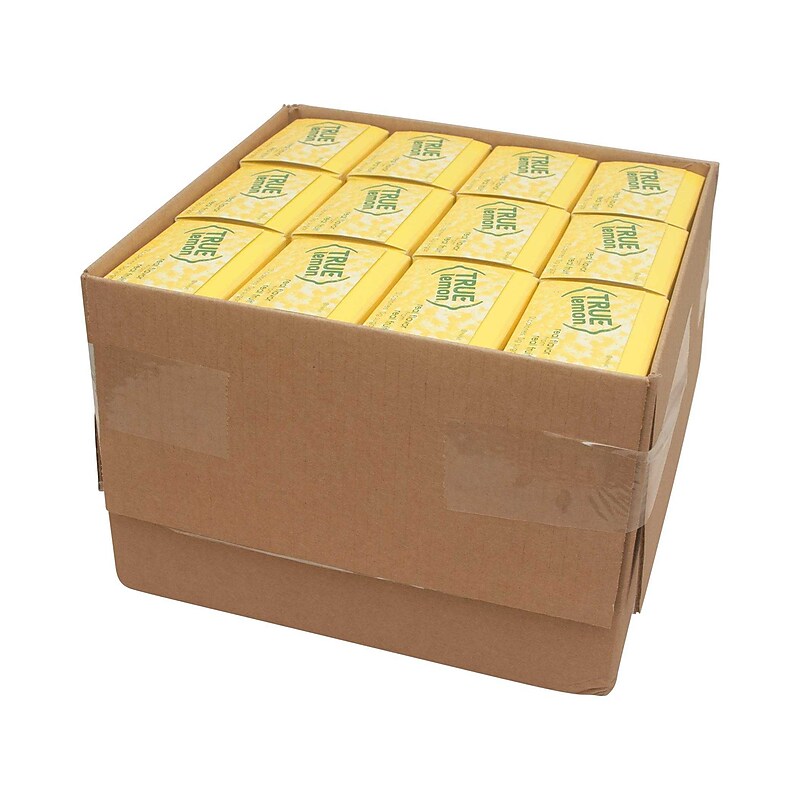 True Lemon Zero-Calorie Sugar-Free Crystallized Lemon Powdered Drink Mix, 0.03 oz., 100/Pack, 12 Packs/Carton (31021) image 1