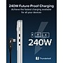 Plugable Thunderbolt 5 2.6ft USB C to USB C Audio/Video Cable, Male to Male, Black (TBT5 240W80R) ~#|#~8C646310-E418-441B-B357688F7D57559E_sc7