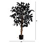 Nearly Natural Artificial Halloween Black Ficus Tree, 3' (T5134)~#|#~8C65D583-E8A7-4E57-9D7A10976FC98161_sc7