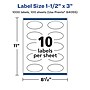 Avery Laser/Inkjet Multipurpose Oval Labels, 3" Dia, Glossy White, 1000/Box (94055)~#|#~8C6612A5-088A-424F-95275387931BF921_sc7