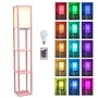 Simple Designs Etagere Organizer 62.5" Floor Lamp with Rectangular Shade, Light Pink (LF1037-LPK-CCLB)~#|#~8C664C65-8632-47D8-860F5C2393D9BC4E_sc7