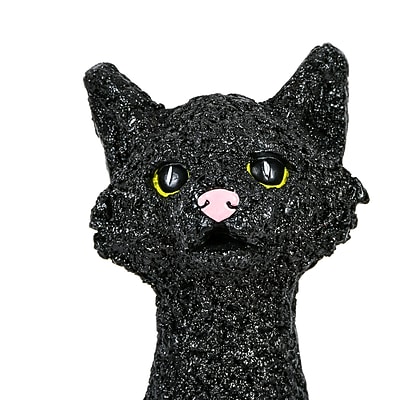 Halloween Black Cat with Pumpkin Stack Tabletop Decoration - Thumbnail 5