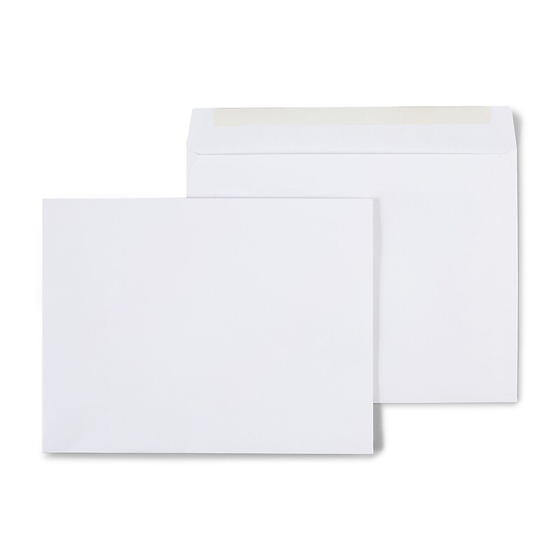 Staples Gummed Booklet Envelopes, 10" x 13", White, 100/Box (SPL487765) image 1