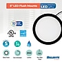 Bulbrite 5" Round 10.3-Watt 3000K LED Flush Mount Light, 850 Lumens, Black (773601)~#|#~8C6CDC7F-9F7B-49D1-91B29931B14ADF3A_sc7