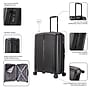 DUKAP Airley 25.79" Hardside Suitcase, 4-Wheeled Spinner, TSA Checkpoint Friendly, Black (DKAIR00M-BLK)~#|#~8C6E6C93-1764-4CF9-9A26749D1103BE53_sc7