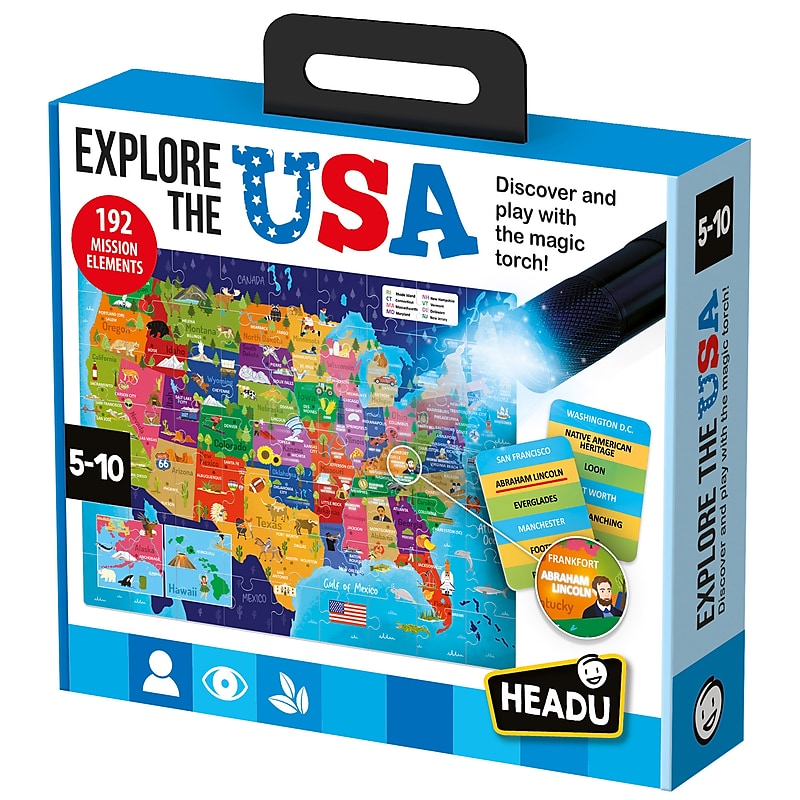 Headu Explore the USA Puzzle Game (HDUMU57939) image 1
