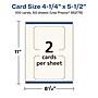 Avery Integrated Cards, 4.25" x 5.5", Matte Ivory, 100/Box (95278)~#|#~8C710323-2E28-40A0-BD645B14D4874F9B_sc7