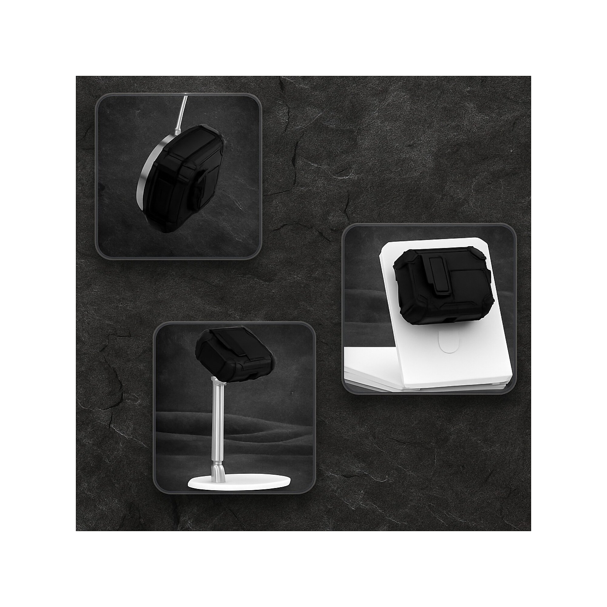 SaharaCase Raider Series Heavy Duty Case Compatible with Magsafe for Airpods Pro 3, Secure Lock, Scorpion Black (HP00215) Sansujyuku sansujyuku.com