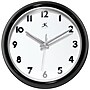 Infinity Instruments Lux Wall Clock, Plastic/Glass, 12" (14917BK-S3140)~#|#~8C75B0FB-259D-42EA-90727CC323A587B4_sc7