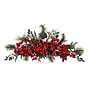 Nearly Natural 4679 30" Holiday Hydrangea Swag, Red~#|#~8C773BAC-BA5E-46DD-99335AEF2FD52038_sc7