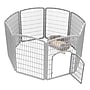 Iris 8-Panel Plastic Pet Playpen, Gray (598768)~#|#~8C7D8561-31FD-4BFA-92BBE3F5B1D2B70E_sc7