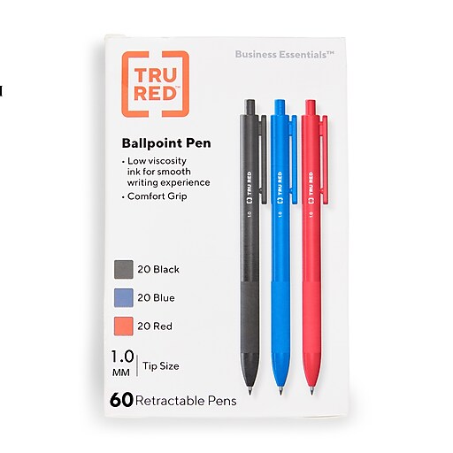12 Staples Ballpoint Stick Pens Gripped Medium 1.0mm Black for sale online 
