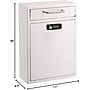 AdirOffice Steel Large Wall Mounted Interoffice Mailbox Drop Box, Combination Lock, White (631-04-WHI-KC)~#|#~8C81B767-389D-4A41-9C2DD88CE5B4170A_sc7