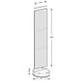 Azar Displays 60” x 16” Two-Sided Pegboard Floor Display On a Revolving Round Studio Base, Pink  (700780-PNK)~#|#~8C821C19-1F38-4386-9A289F5DC6AF93F0_sc7
