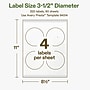 Avery Hemp Round Laser/Inkjet Multipurpose Labels, 3-1/2" Dia, Off-White (320/Box)~#|#~8C884A9F-9463-48AD-BEEACBC15B9DE4A4_sc7